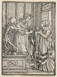 The Countess from Dance of Death (Lyons), 1538 by Hans Holbein the Younger