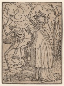 The Old Woman, from "The Dance of Death" by Hans Holbein the Younger