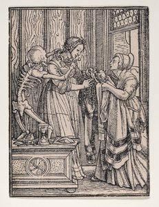 The Countess, from The Dance of Death, ca. 1526, published 1538 by Hans Lützelburger