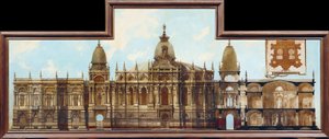 Design for a Palace: Back and Floor Plan by Hans Makart