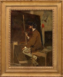 Self-Portrait of Hans Makart before an Easel by Hans Makart