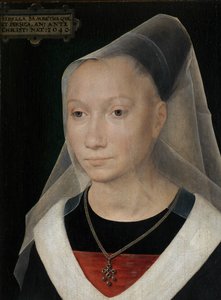 Portrait of a Young Woman (detail) by Hans Memling