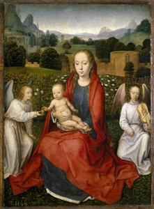 Virgin and child and two angels