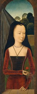 Young Woman with a Pink, ca. 1485-90 by Hans Memling