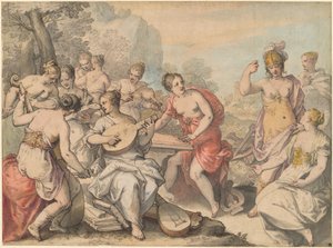 Minerva and the Muses by Hans Rottenhammer