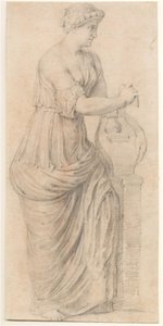 Woman Playing a Lyre by Hans Rottenhammer