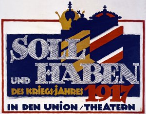 Advertisement for Soll und Haben des Kriegs-jahres 1917, 1917