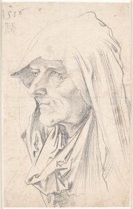 Portrait of an Old Woman in Profile to the Left