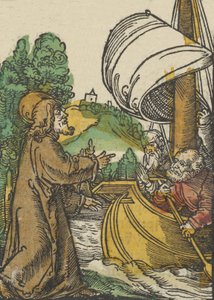 Christ Calming the Storm on Lake Tiberias, from Das Plenarium by Hans Schäufelein the Elder