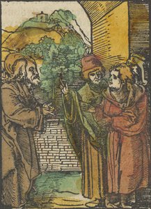 Christ and the Pharisees, from Das Plenarium by Hans Schäufelein the Elder