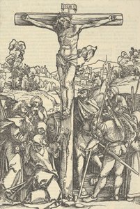 The Crucifixion, from Der beschlossen gart des rosenkranzes marie, 1505 by Hans Schäufelein the Elder