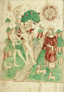 The Garden of Eden and Adam and Eve Eating the Forbidden Fruit