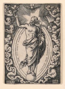 Christ on the Globe by Hans Sebald Beham