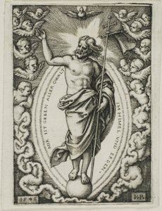 Christ on the Globe by Hans Sebald Beham