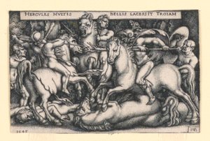 Hercules Fighting against the Trojans by Hans Sebald Beham