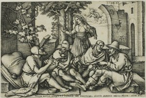 Job Conversing with His Friends by Hans Sebald Beham