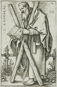 St. Andrew, Plate 2 from The Twelve Apostles by Hans Sebald Beham