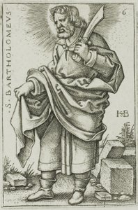 St. Bartholomew, plate 6 from The Twelve Apostles by Hans Sebald Beham