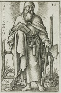 St. Matthias, Plate 12 from The Twelve Apostles by Hans Sebald Beham