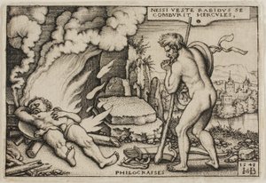 The Death of Hercules, from The Labors of Hercules by Hans Sebald Beham