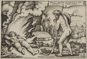 The Death of Hercules, from The Labours of Hercules by Hans Sebald Beham