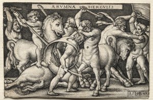 Hercules Defeating the Centaurs by Hans Sebald Beham