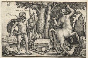 Hercules Shooting Nessus by Hans Sebald Beham