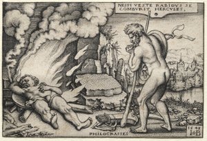 Hercules on his Pyre by Hans Sebald Beham