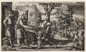 The Prodigal Son: Departure of the Prodigal Son by Hans Sebald Beham