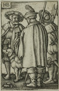 Three Soldiers and a Dog