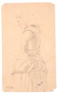 Standing Peasant Girl by Hans Smidth