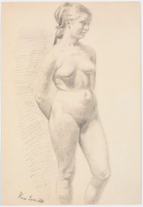 Standing female model by Hans Smidth