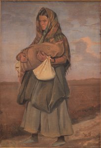 Gypsy Woman with Her Child on the Heath