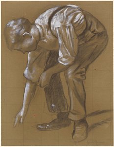 A Man Bending Over