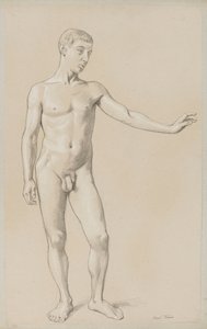 Nude Young Man by Hans Thoma