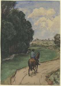 At the edge of the forest by Hans Thoma