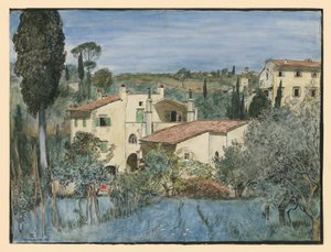 A Villa on the Outskirts of Florence by Hans Thoma