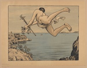 Flying Mercury, pl. 76 by Hans Thoma