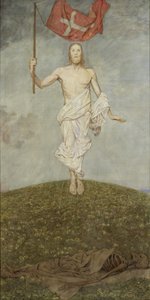 Easter Triptych: Resurrection of Christ by Hans Thoma