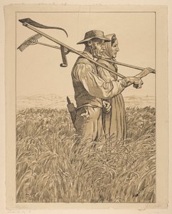 A Pair of Mowers by Hans Thoma