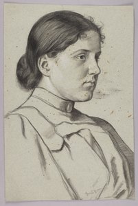 Bust of a Young Woman in 3/4 View by Hans Thoma