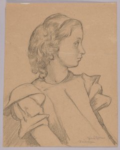 Portrait of a Little Girl by Hans Thoma