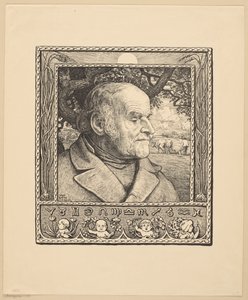 Portrait of a Man Against a Plough by Hans Thoma