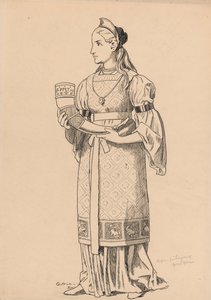 Costume Design for Gudrun by Hans Thoma