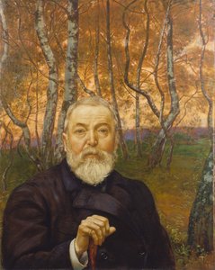 Self-Portrait in a Birch Grove by Hans Thoma
