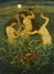 Three Mermaids by Hans Thoma