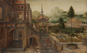 Palace Gardens with Poor Lazarus in the Foreground by Hans Vredeman de Vries