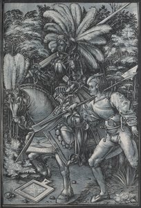 The Knight and Lansquenet by Hans Wechtlin