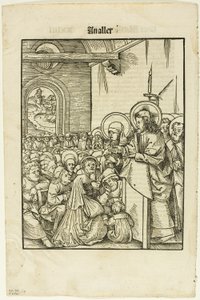 Christ Preaching, from Leben Jesu Christi, plate 19 from Woodcuts from Books of the XVI Century