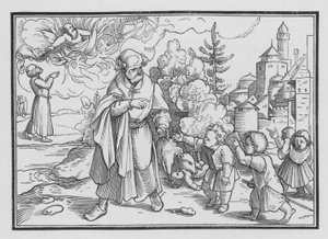 Bears Destroy the Children that Mocked Elisha by Hans after Holbein the Younger